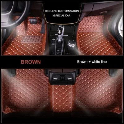 For Infiniti QX30 Car Floor Mats Auto Carpet Liners Waterproof All Weather Brown - Изображение 1 из 4