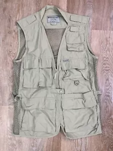 Weekender Vest Mens Small S Brown Traveler Fishing Hunting Vest Utility Pockets - Picture 1 of 6