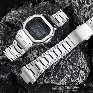 Bisel Para Casio G-SHOCK DW5600 GWM5610 Kit Reloj Correa Metal Estuche Cubierta - Imagen 1 de 50