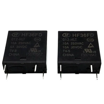 Relé de alimentación 2 piezas HF36FD-012-HLT 12VDC 10A 250VAC 4 pines #E2* - Imagen 1 de 4