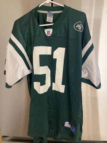 NEW York Jets Jonathan Vilma   green nfl football Jersey adult Large Cover