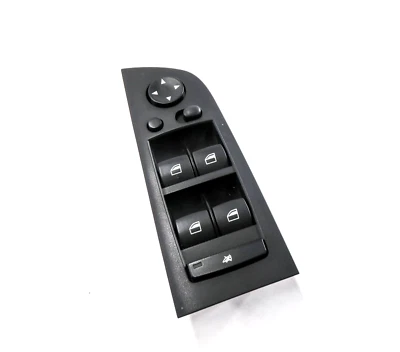 BMW 325i 328i 330i 335i M3 (E90) 2006-2012 interruptor de ventana plegable del conductor (negro) Foto 1 de 4