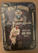 Metallic Impressions Cooperstown Collection Collectors Cards Tin Babe Ruth - New