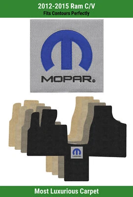 Alfombra de primera fila Lloyd Luxe para Ram C/V 2012-2015 con logotipo azul M-Mopar Foto 1 de 4