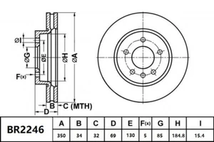 Bendix Ultimate Left Slotted Disc Rotor for Porsche Cayenne 92A 3.0L DIESEL CRCA - Picture 1 of 2