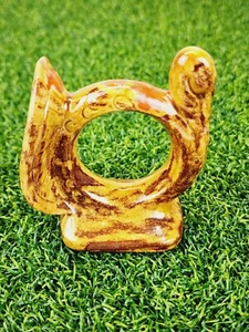 Vintage Thanksgiving Türkei Keramik glasierte Keramik Serviettenring Halter 4er Set - Bild 1 von 9