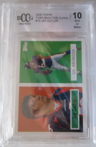 2006 TOPPS JAY CUTLER ROOKIE CARD BCCG GRADED 10 - Picture 1 of 2