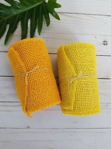 Burlap Trim Craft Roll Yellow/Orange Bundle 5.5 Inches Wide 15 Feet Long Woven  