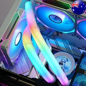 2pcs/set Hose Pipe Silicone Water Cooling Raditor Tube Computer Case Decoration - Afbeelding 1 van 12
