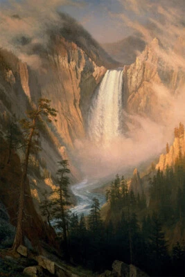 Arte occidental montañas Albert Bierstadt arte de pared decoración del hogar - PÓSTER 20x30 Foto 1 de 4