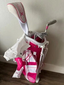Merchant of Golf 21530 Tour X Size 1 Pink 5 pc Jr Gold Set w/ Stand Bag - Picture 1 of 24