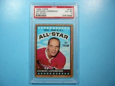 1966 1966/67 TOPPS NHL HOCKEY CARD #122 JACQUES LAPERRIERE AS PSA 4 VG/EX SHARP