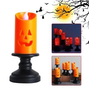 Halloween LED Light Candle Pumpkin Table Decoration Party Home D0Q7