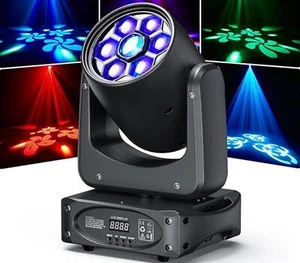 Testa Mobile 7 LED Faro Strobo Proiettore Professionale Luci RGB Testa Rotante - Foto 1 di 6