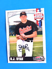 2000 TEAM BEST ROOKIES BJ RYAN ON CARD AUTOGRAPH BALTIMORE ORIOLES