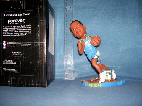 2003 CARMELO ANTHONY BLUE JERSEY ROOKIE BOBBLEHEAD DENVER NUGGETS MINT Cover