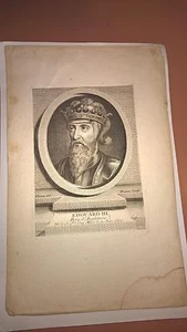 Antiker Vintage Kupferstich von Edouard III 18./19. Jahrhundert - Bild 1 von 1