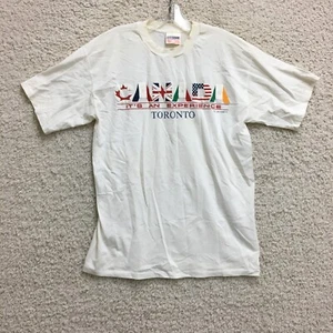 Camisa De Paisaje Urbano Grande Adulto Blanca Toronto Canadá Banderas EE. UU. Camiseta Para Hombres L - Imagen 1 de 14
