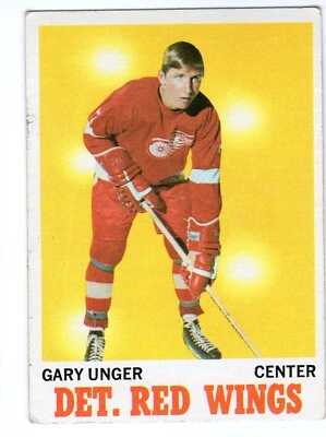 1970-71 Topps Garry Unger Card #26 Detroit Red Wings - Image 1 of 2
