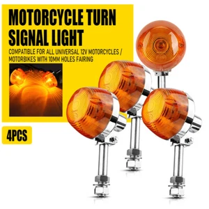 Turn 4X Signal Light Indicator Fit KAWASAKI NINJA 250R KLX230/R 650 VN Vulcan - Picture 1 of 14