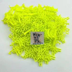 100 connettori binari sottobicchiere giallo fluorescente Knex - ricambi standard K'nex - Foto 1 di 3