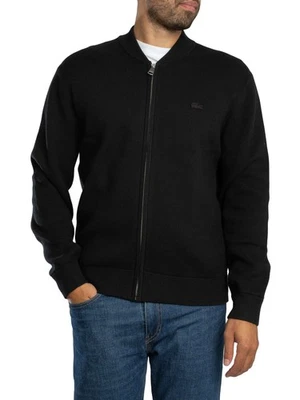 Chaqueta bomber tejida para hombre Lacoste, negra Foto 1 de 4