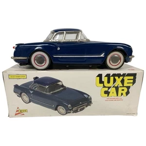 Luxe Car 1:18 1950s Tin Friction Chevy Corvette MF 316 Blue - Picture 1 of 12
