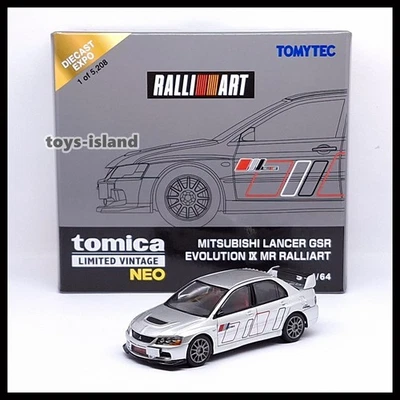 TOMICA LIMITED VINTAGE DIECAST EXPO MITSUBISHI LANCER GSR EVOLUTION IX RALLIART - Image 1 of 4