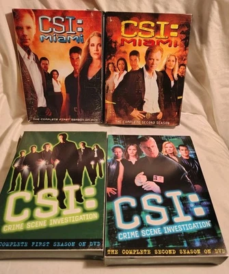 CSI: MIAMI & CSI: ORIGIONAL TV SERIES BOX SETS OF SEASONS 1 & 2 total 4 boxes - Image 1 of 4