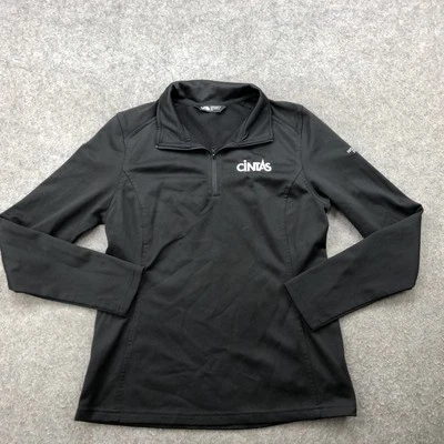 Pullover North Face para mujer mediano negro 1/4 cremallera cintas logotipo elástico top deportivo Foto 1 de 4