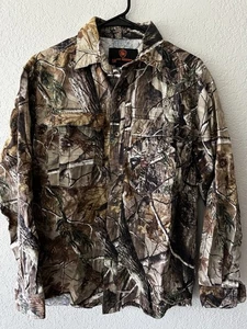 Game Winner Mens Size Small Realtree Camo Long Sleeve Button Up Shirt - Picture 1 of 10