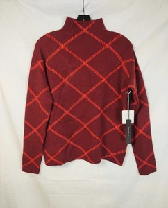 Nuevo con etiquetas Suéter Tahari Talla S Falso Cuello Tortuga Ultra Suave Borgoña/Rojo - Imagen 1 de 8