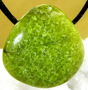 CHYTA  SERPENTIN   XL  Trommelstein gebohrt    EDELSTEIN  ANHÄNGER    Nr.22 - Bild 1 von 2