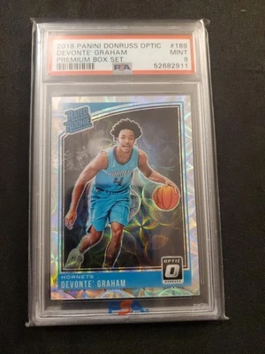 2018 PANINI DONRUSS OPTIC DEVONTE GRAHAM PREMIUM BOX SET #189 54/249 PSA 9 - Image 1 of 2
