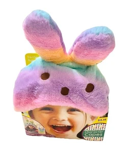 Kids Peeps Character Cape Rainbow Bunny Hooded Blanket Fuzzy Soft Cozy Plush NEW - Picture 1 of 4