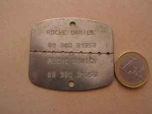 insigne plaque identite militaire soldat  1989  ( ref 300  ) - Picture 1 of 2