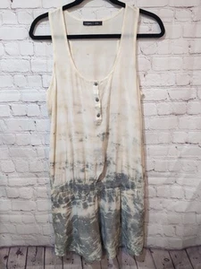 Gypsy 05 Sleeveless Silk Ombre Romper Cream Blue Gray Size Large Women's - Picture 1 of 16
