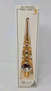 Topper albero vetro fumè vintage oro glitter rientranza danneggiato LEGGI - Foto 1 di 10