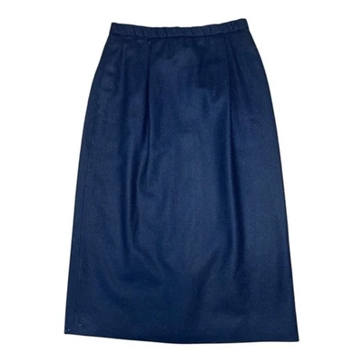 Falda midi vintage Pendleton para mujer azul marino 100 % lana virgen talla 8 Foto 1 de 3