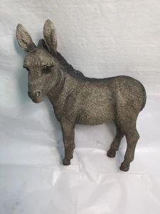 Statuina animale asino di Leonardo 6" X4,5" vintage realistica presepe gioco - Foto 1 di 15