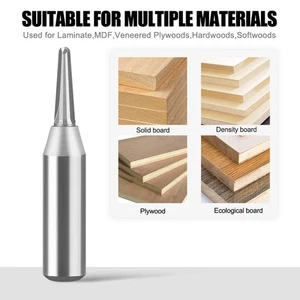 12mm TCT Round Bottom V Groove Router Bit Compatible with Wood Milling Machines - Picture 1 of 12