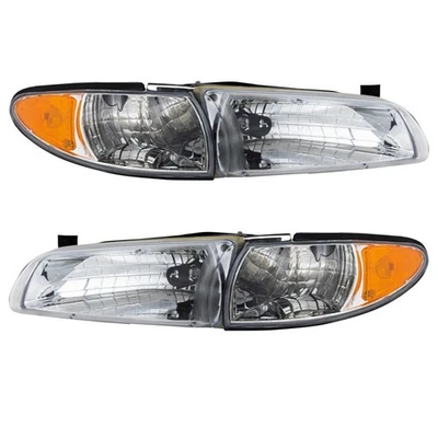 JUEGO DE PARES DE FAROS DELANTEROS CON BOMBILLA PARA 97-03 Grand Prix Foto 1 de 4