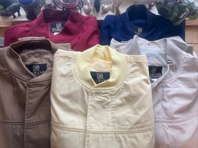 Lot Of 5 Haband Vintage Men’s Medium Bomber Jacket Windbreaker Zip Pockets - Imagem 1 de 4