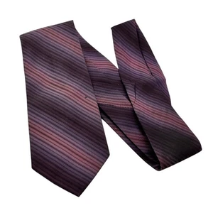 59" Structure Mens Silk tie Striped Plum Purple Fall Business - Picture 1 of 5