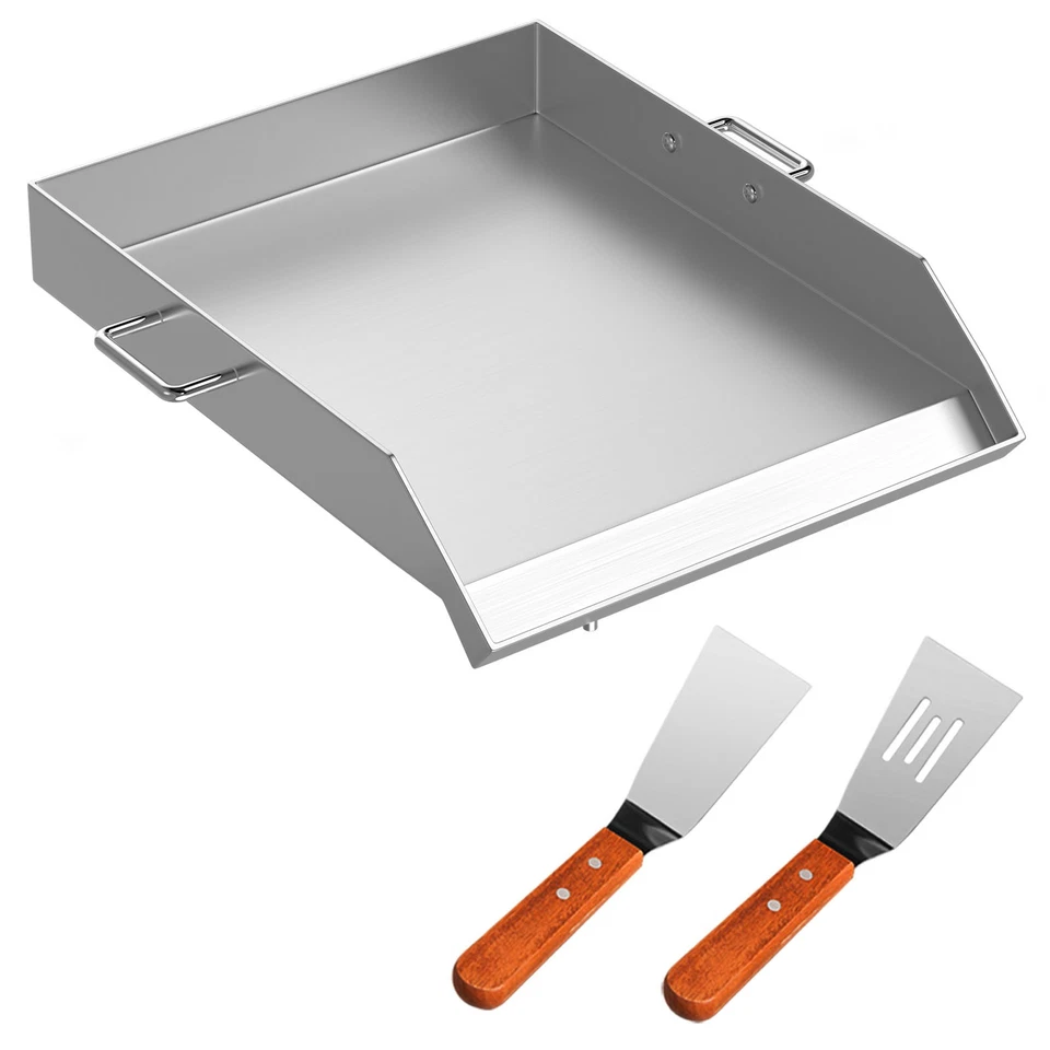 VEVOR Plaque de Cuisson en Inox Plancha Poêle Grill Barbecue Pizza Camping