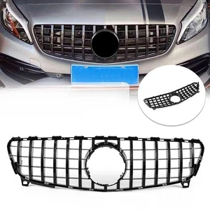 Black GT-R Style Front Grill Grille For Mercedes Benz A-Class W176 2016-2018 . - Picture 1 of 10
