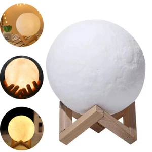 Globe LED Moon Night Light Colored Battery Powered Decor Lamp for Party Dating - Picture 1 of 4