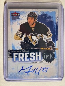 2008-09 Ultra Fresh Ink Signature Autograph #FI-MT Maxime Talbot Case Hit AUTO