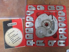 Craftsman molding head and cutter set, 18 cutters, w/ handbook