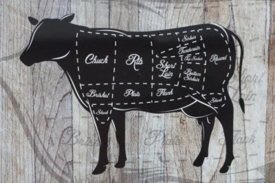 Cuts of Beef Butcher Shop Diagram Cool Wall Decor Art Print Poster 18x12 - Image 1 of 3